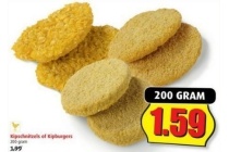 kipschnitzel of kipburgers