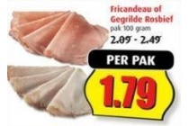 fricandeau of gegrilde rosbief
