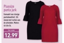 plussize punta jurk