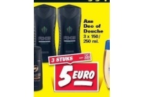 axe deo of douche nu 3 stuks voor eur5 00