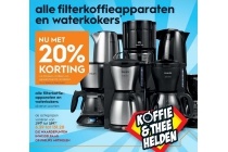 alle filterkoffieapparaten en waterkokers