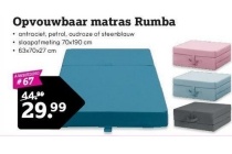 opvouwbaar matras rumba nu eur29 99 per stuk