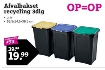 afvalbakset recycling 3 delig nu eur19 99 per set