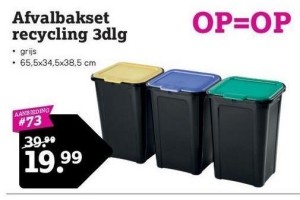 afvalbakset recycling 3 delig nu eur19 99 per set