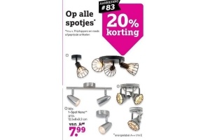 20 korting op alle spotjes