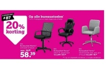 20 korting op alle bureaustoelen