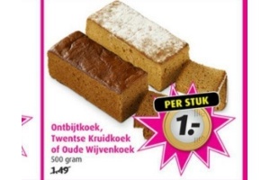 ontbijtkoek twentse kruidkoek of oude wijvenkoek