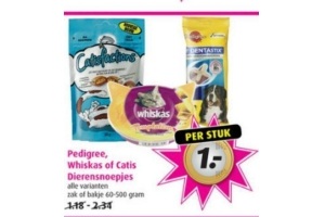 pedigree whiskas of catis dierensnoepjes