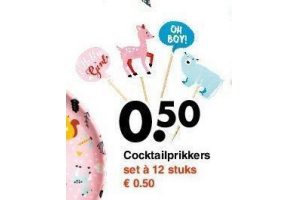 cocktailprikkers nu voor eur0 50