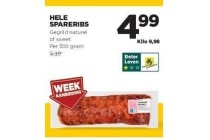 hele spareribs nu eur4 99 per stuk