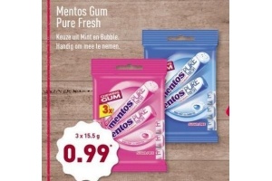 mentos gum pure fresh