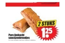 pure ambacht saucijzenbroodjes