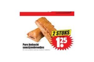 pure ambacht saucijzenbroodjes