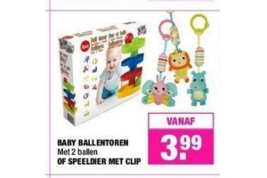 baby ballentoren of speeldier met clip