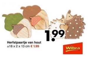 herfstpaartje van hout