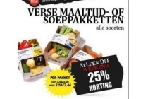 verse maaltijd of soeppakketten