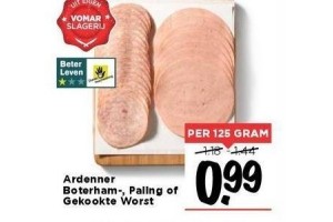 ardenner boterhammenworst paling of gerookte worst