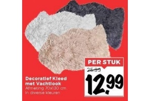 decoratief kleed met vachtlook