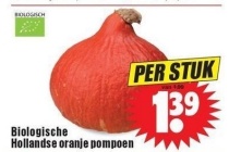 biologische hollandse oranje pompoen nu eur1 39 per stuk