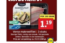 verse makreelfilet 3 stuks