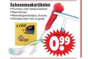 schoonmaakartikelen nu eur0 99 per stuk