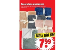 decoratieve woondeken nu eur7 99 per stuk