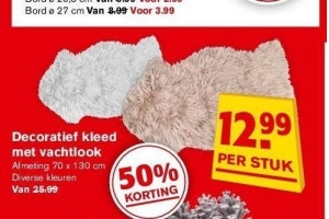 decoratief kleed met vachtlook