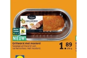 grillworst met mosterd