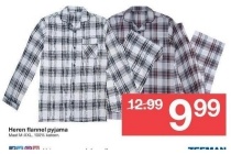 heren flannel pyjama