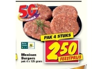 mexican burgers