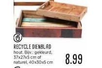 recycle dienblad