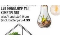 led hanglamp met kunstplant nu eur4 99 per stuk