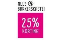 alle bakkerkasten nu 25 korting