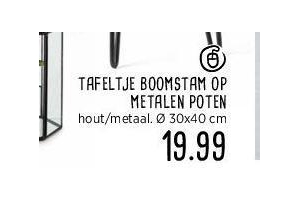 tafeltje boomstam op metalen poten nu eur19 99 per stuk