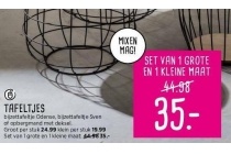 tafeltjes nu eur35 per set