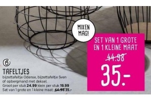 tafeltjes nu eur35 per set