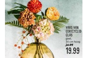 vaas van gerecycled glas nu eur19 99 per stuk