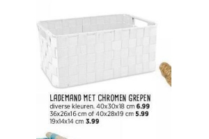 lademand met chromen grepen nu eur3 99 per stuk