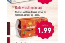 rode vruchten in cup