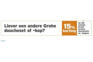 alle grohe kranen douchesets en koppen