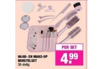 haar en make up borstelset