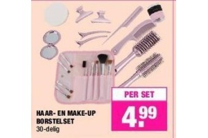 haar en make up borstelset