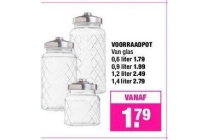 voorraadpot van glas