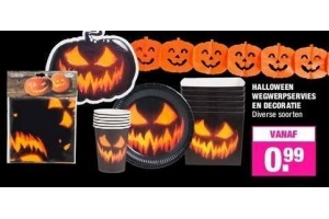 halloween wegwerpservies en decoratie