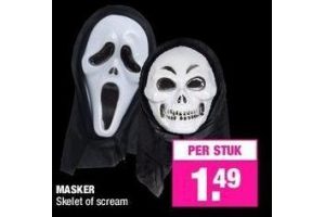 masker skelet of scream