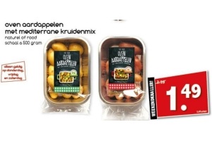 oven aardappelen met mediterrane kruidenmix