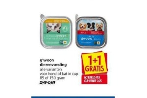 g woon dierenvoeding