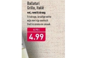 ballaturi grillo wijn nu eur4 99 per fles