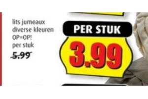 lits jumeaux nu eur3 99 per stuk