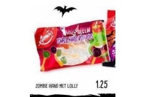 zombie hand met lolly